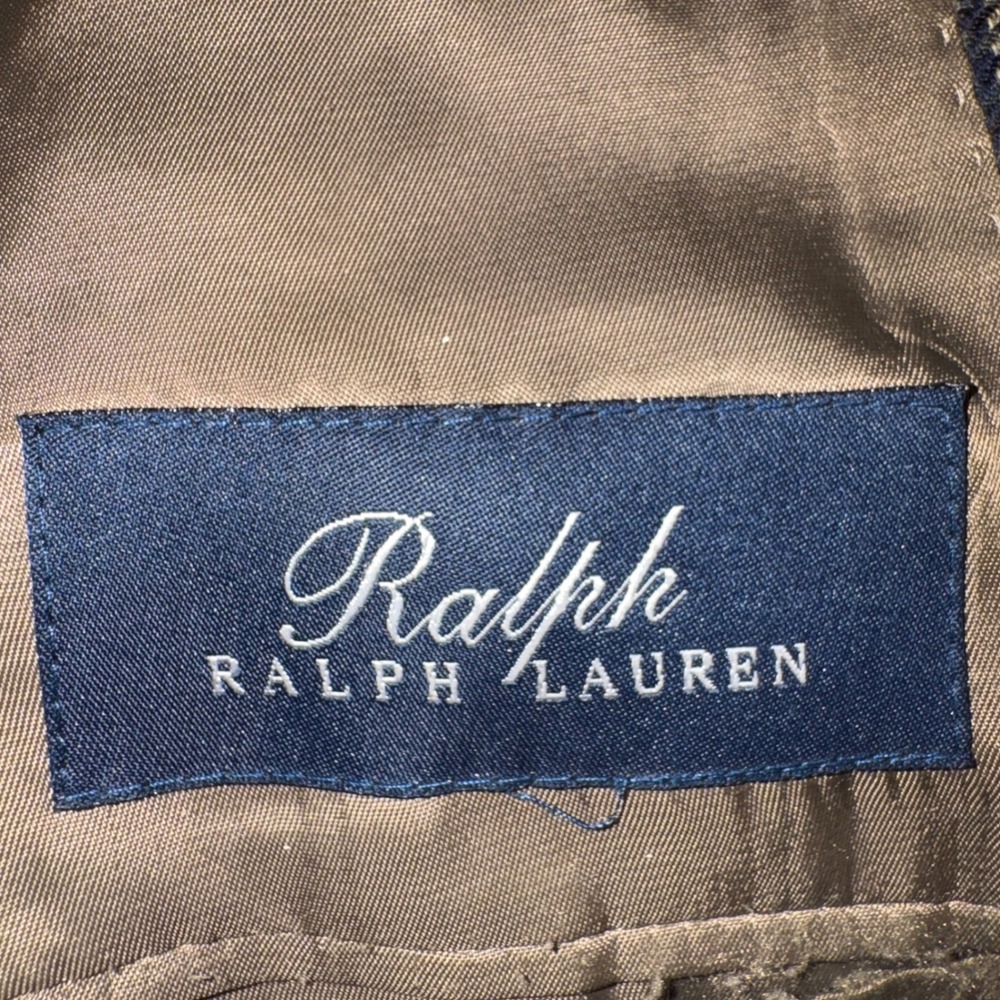 Ralph by Ralph Lauren Mens 41R Wool Blazer Brown Houndstooth Sport Coat Vintage - Picture 6 of 8